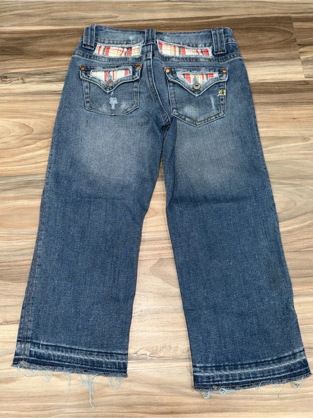 D&G Distressed Blue Relaxed-Leg Jeans